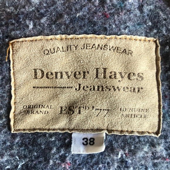 Denver Hayes Blue Denim Jacket with Tan Collar - Picture 4 of 10